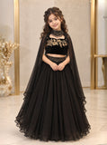 The 2 in 1 Black Ghagra Set