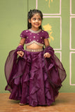 Purple Ruffle Ghaghra Set