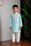 Blue Shimmer Dori Kurta