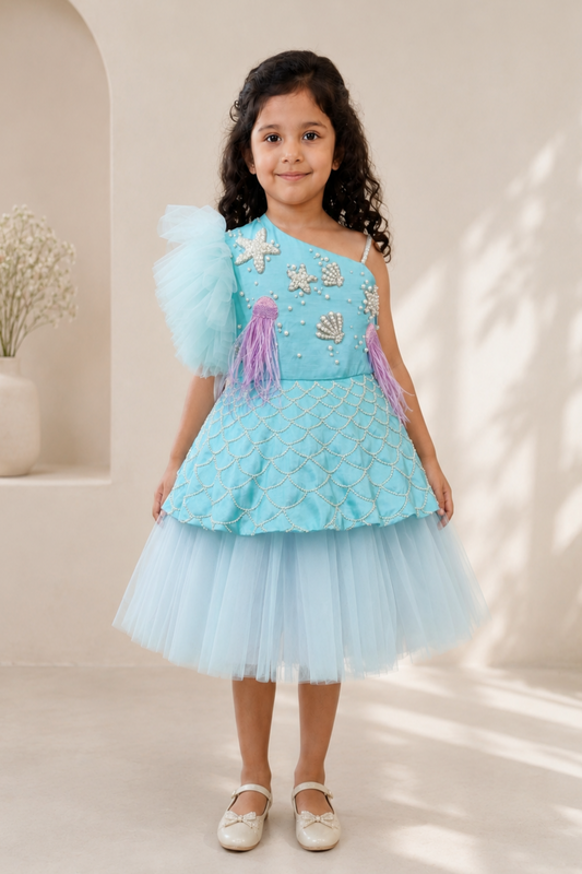 Mermaid peplum dress