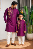 Purple Tota Kurta Set