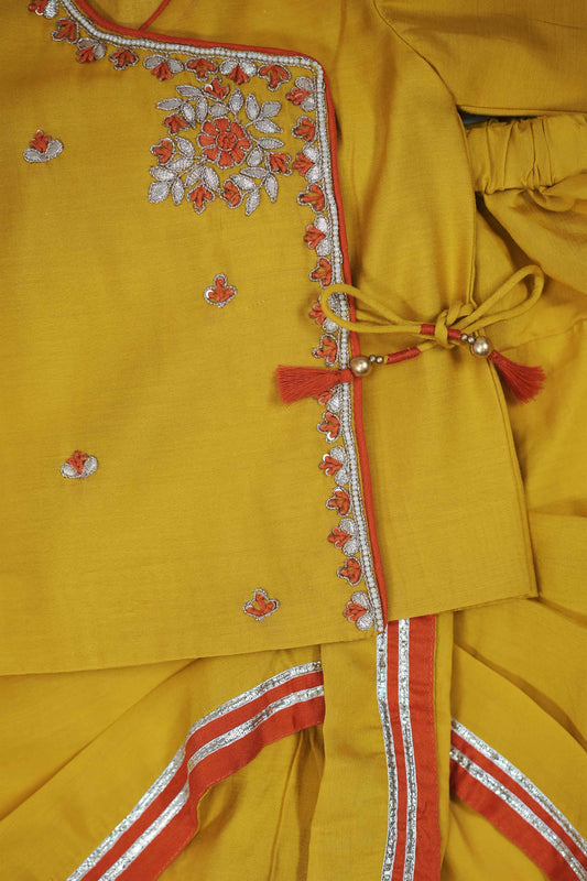 Mustard Knot Angrakha Set