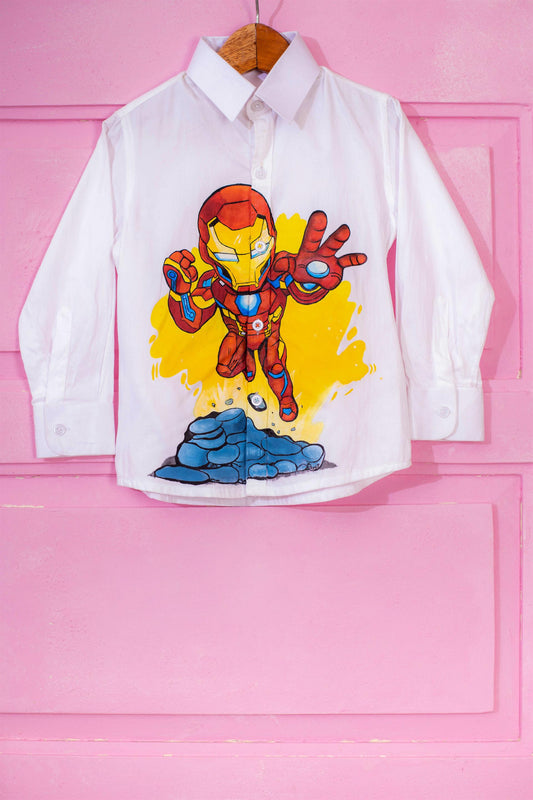 Hand Painted Iron-man Shirt