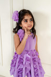 Lilac Scuba Frill Dress