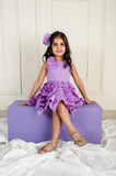 Lilac Scuba Frill Dress