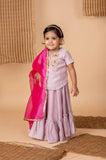 Lilac Embroidered Ghaghra