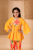 Ochre Floral Printed Suit