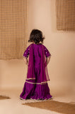 Purple Sharara with hand done Pearl and Sequins Embroidery