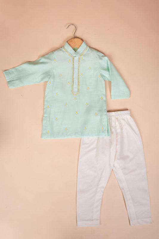 Blue Diya Embroidered kurta