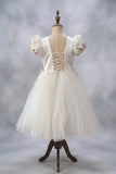 Luxury Satin Hand Embroidered Bow Embroidered Dress With Delicate Flowers