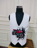 Hand Painted Monster Truck Waistcoat
