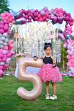 The Black Pink Rosette Dress