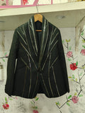 Black Tuxedo With Silver Piping Set