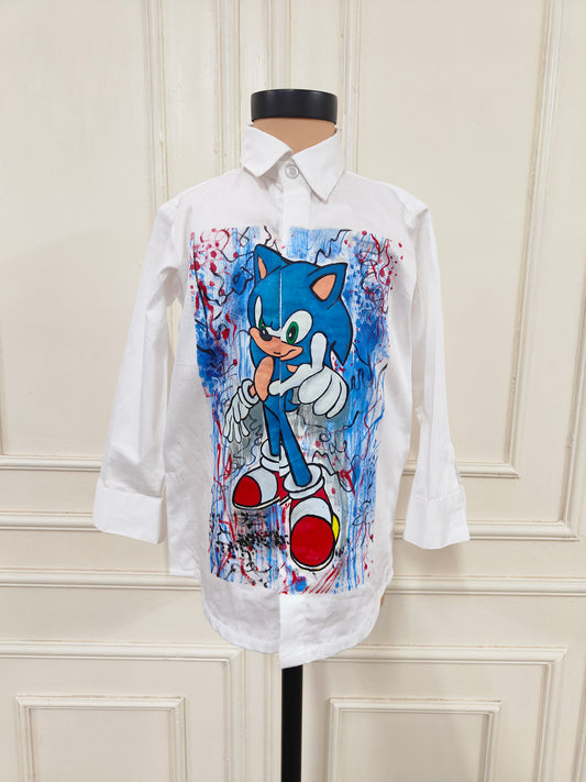 Hand Painted Sonic Shirt