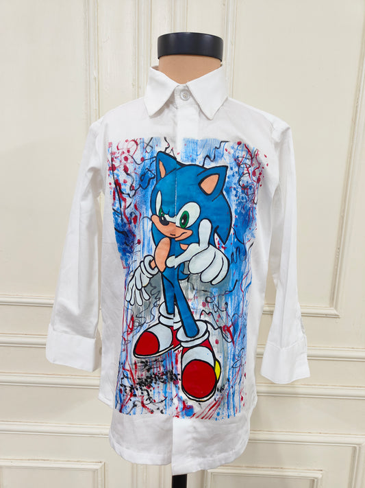 Hand Painted Sonic Shirt