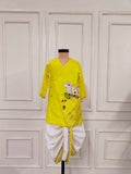 Yellow Nandi Kurta Dhoti