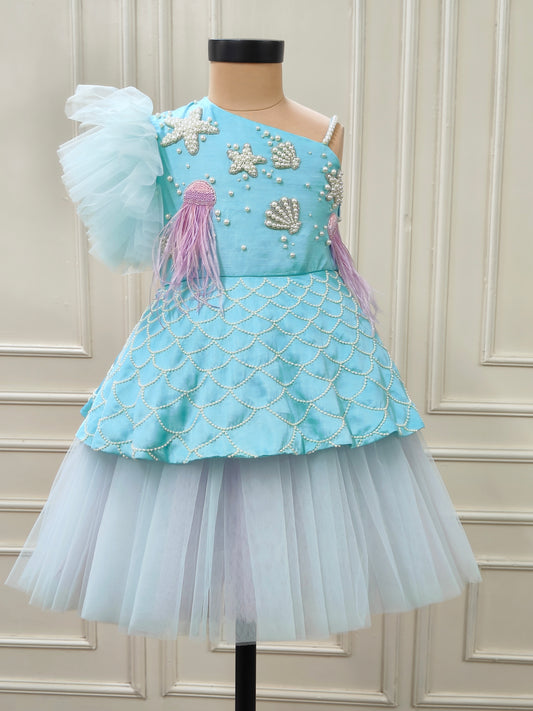 Mermaid peplum dress