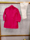 Pink Kurta with hand done Pearl and Sequins Embroidery