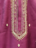 Purple Kurta with hand done Pearl and Sequins Embroidery