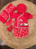 Red Bandhej Handpainted Pichwai Boy Jaamna