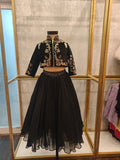 The 2 in 1 Black Ghagra Set