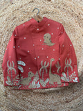 DINOSAUR HAND DORI EMBROIDERY ACHKAN WITH PANTS