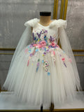 Delicate Embroidery White Dress