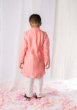 Peach Chikankari Kurta Churidar