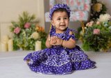 Purple Bandhej Dress