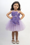 Lilac Drape Flower Frock