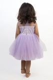 Lilac Drape Flower Frock