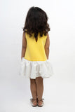 Yellow White Sequence Dress