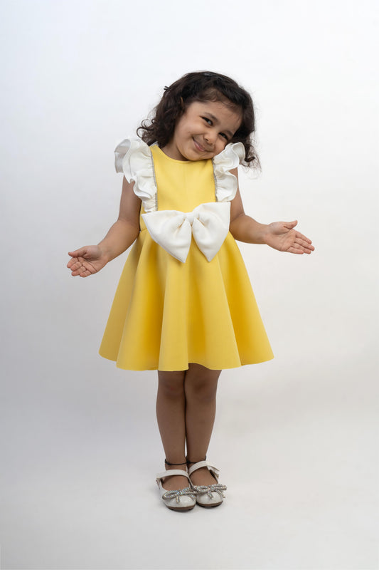 Yellow Stone Bow Dress