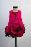 Pink Black Ruffle Dress