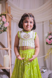 Green Bandhej Embroidery Palazzo Set