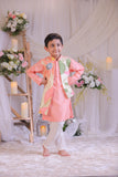 Peach Floral Kurta Churidaar