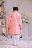 Peach Floral Kurta Churidaar