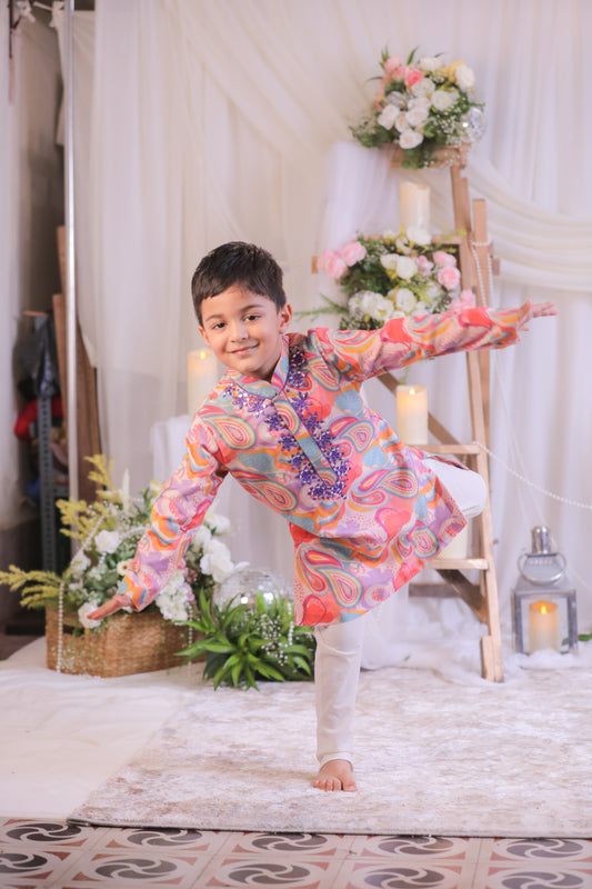 Paisley Abla Embroidery Kurta