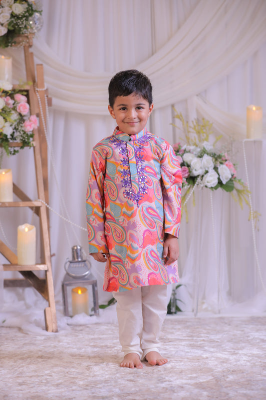 Paisley Abla Embroidery Kurta
