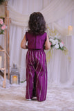 Purple Cutdana Palazzo Set