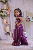 Purple Cutdana Palazzo Set