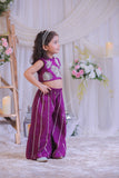 Purple Cutdana Palazzo Set