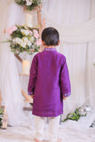 Purple Abla Mirror Kurta Churidar