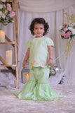 Green Flower Sequins Sharara Set