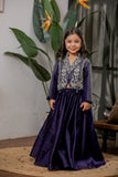 Blue Hnad Embroidered Jacket Ghaghra Set