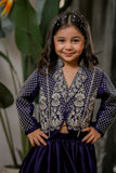 Blue Hnad Embroidered Jacket Ghaghra Set