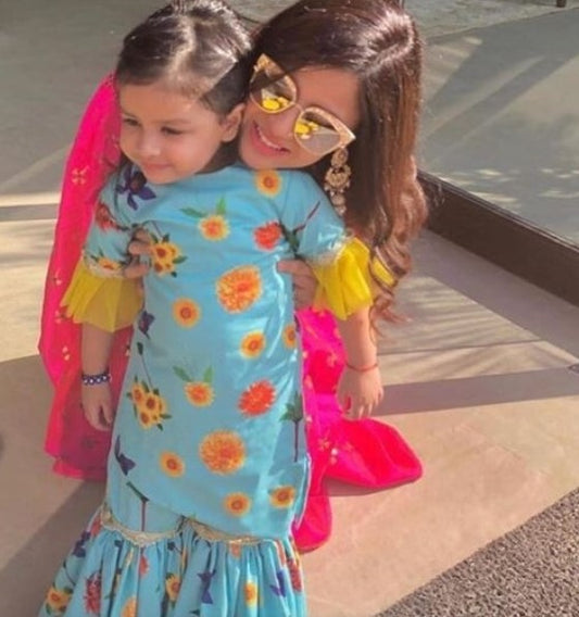 Floral Printed Sharara Set