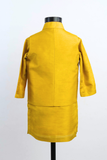 Mustard Embroidered Nehru Jacket Kurta Set