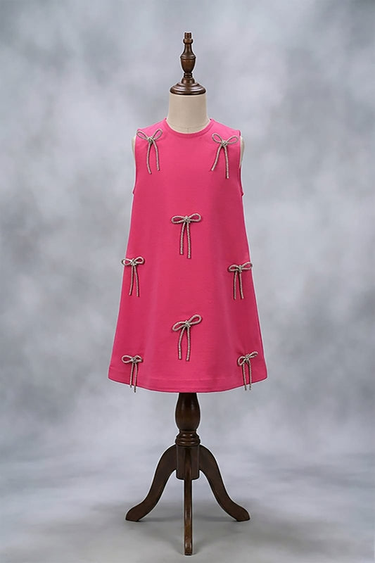 Bright Pink Bow Dres