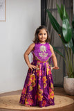 Purple Printed Bib Set